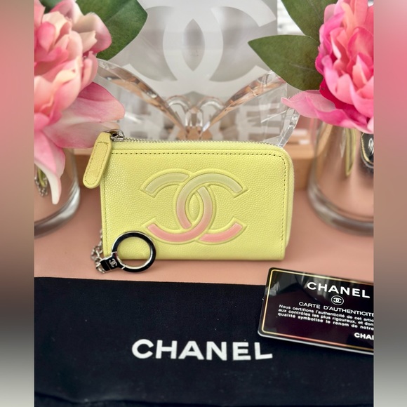 Chanel Leather Keychain Card Wallet - Picture 1 of 12